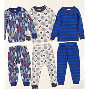 LOT OF 3 HANNA ANDERSSON Pajamas Size 3T Long Sleeve Disney Holiday Striped